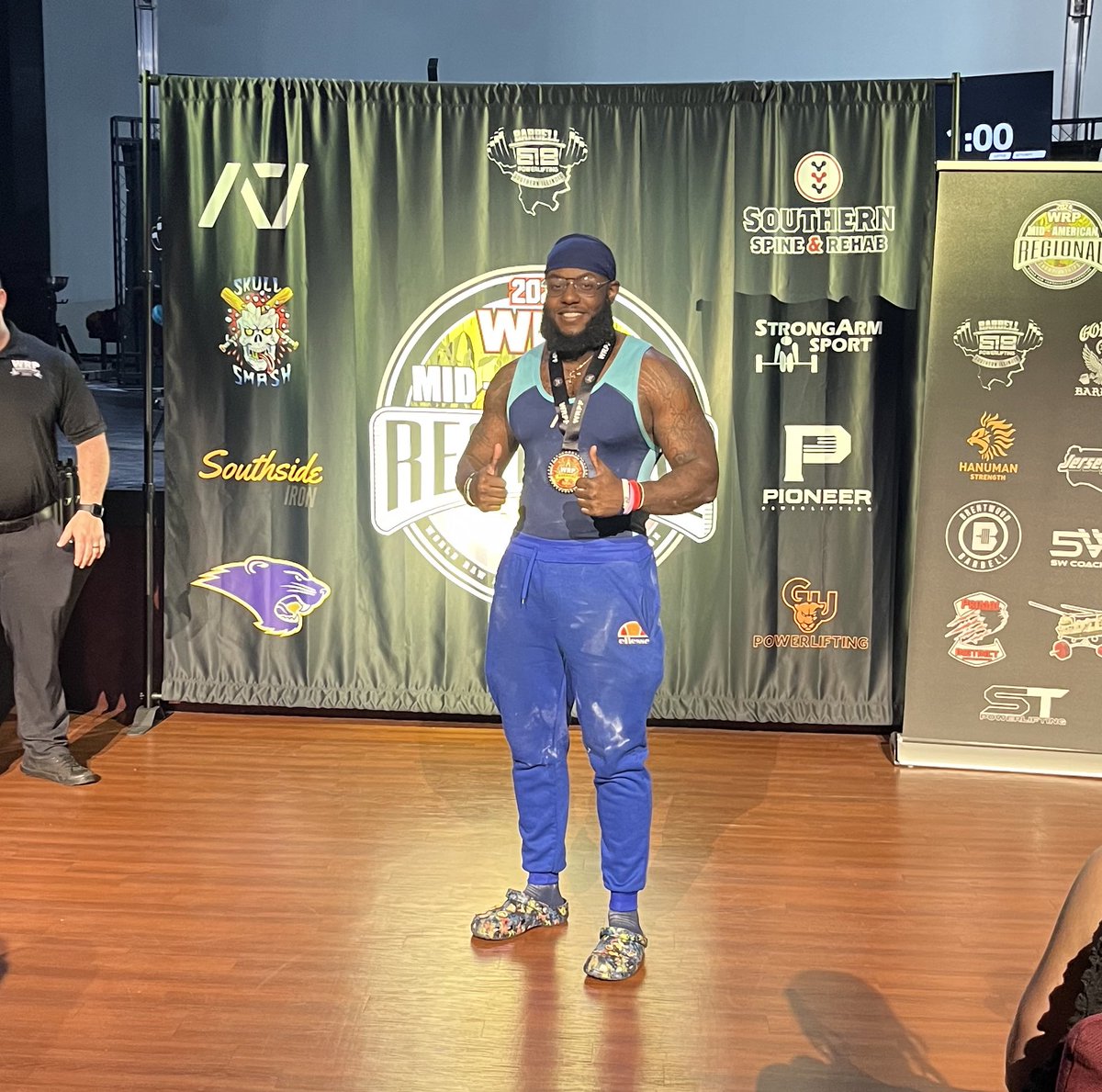 The meet was crazy. Second place in mens 100kg 🙏🏾 Qualified for nationals. On to the next 🧱❌🧱