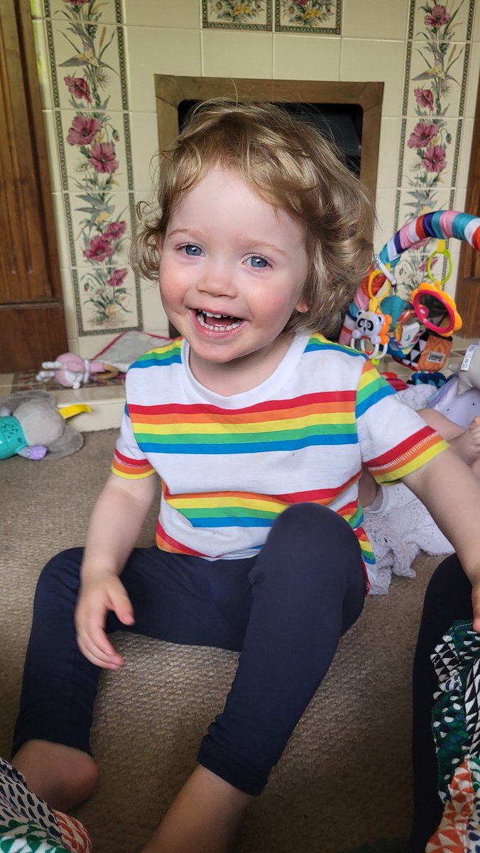 criminographer's tweet image. Her cot alarm went off the other night. It was a false alarm thankfully, but i can still hear it. I can almost forget the condition she has in the everyday rhythms of life, but moments like that bring you sharply to reality. She&apos;s wearing Alexander&apos;s t-shirt here. #tinyjoys