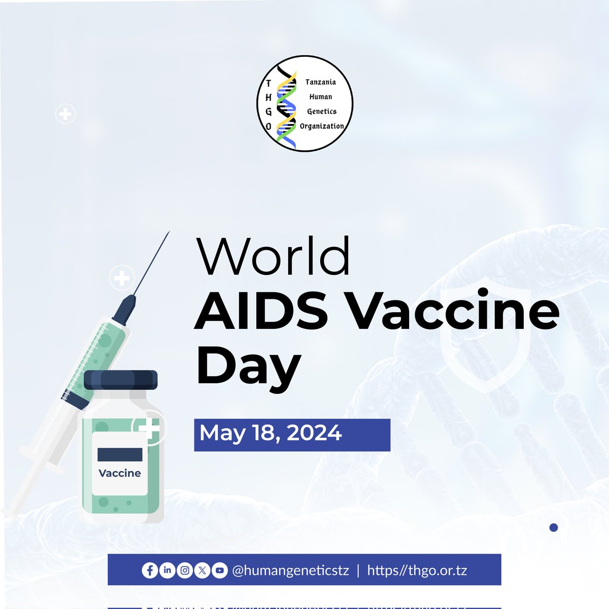 🌍 Yesterday was #WorldAIDSVaccineDay💉

🎗️ Let's join hands around the world in educating people about the importance of AIDs Vaccines. 

Content & Artwork by Furahini Mbise 

#AIDSVaccineDay #HumanGenetics