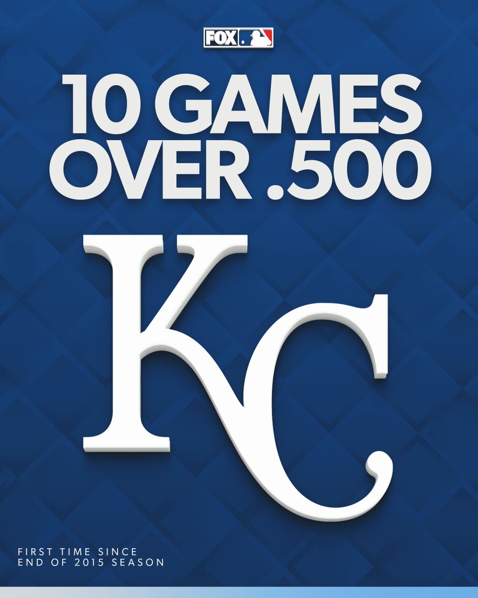 The last time the @Royals were 10 games over .500 they won it all 🏆👀