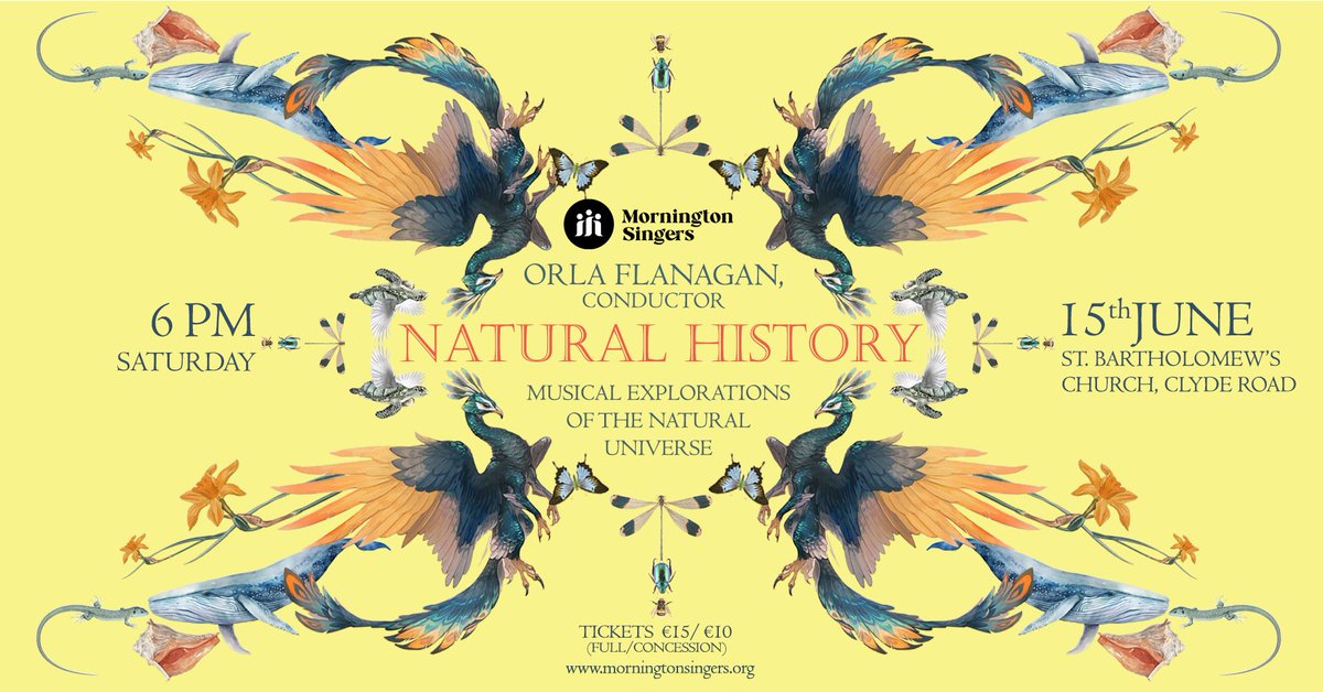 🚨Concert announcement! 🚨 We’re performing our summer concert, Natural History, on Saturday 15th June in the gorgeous St. Bartholomew’s Church. Join us as we explore the wonders of the natural universe in music and song 🎵