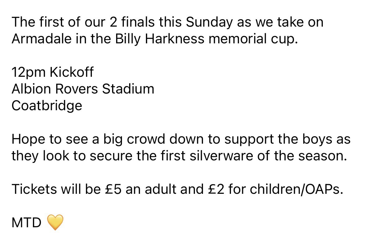 First final of the year is here. 

Get down and support the boys