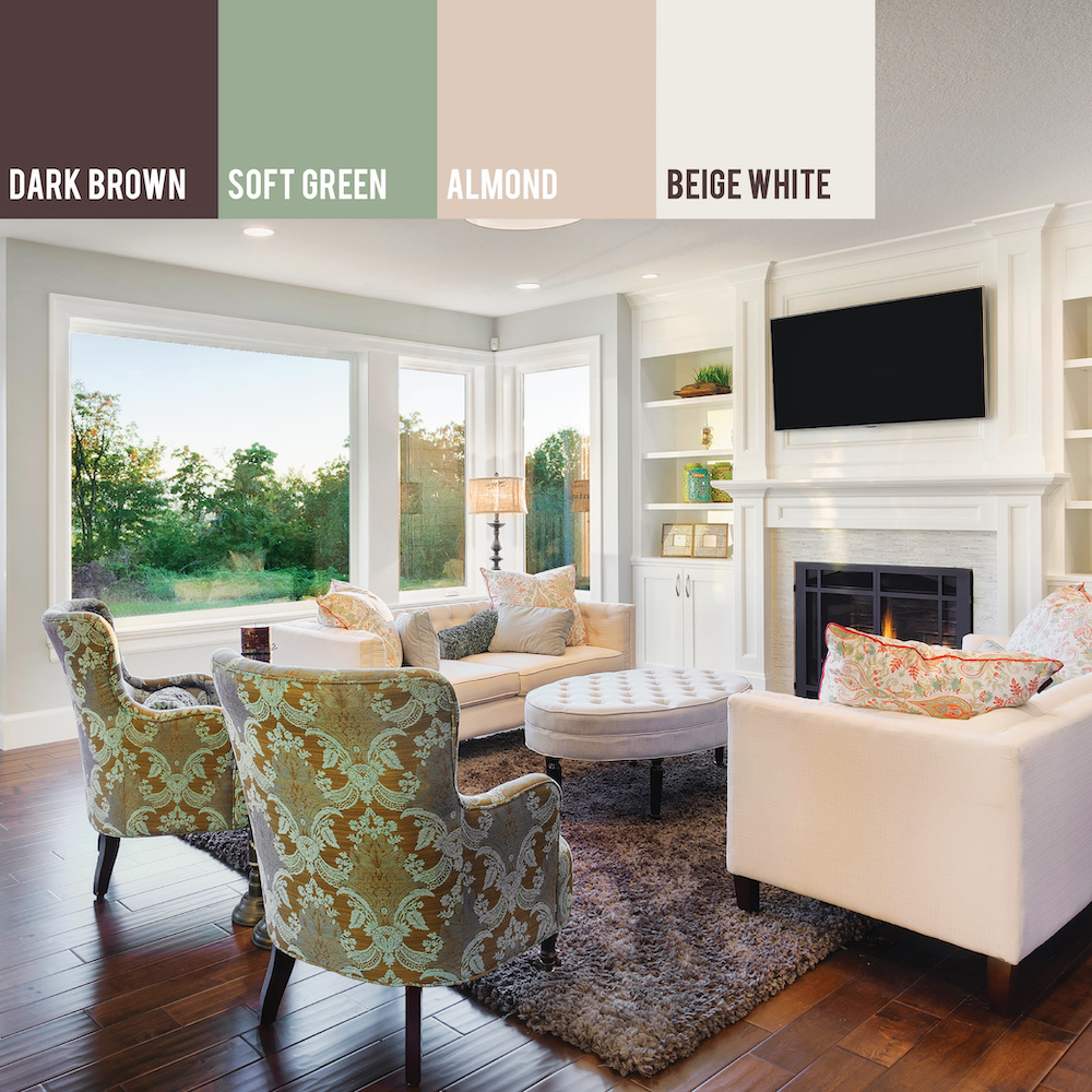 Dark brown, soft green, almond, and beige white are a great way to add chic elegance for any season.
Carmen Anthony, Realtor®   
BHHS RW Towne Realty
757-995-3463 
Licensed in VA

#bhhsrwtowne #berkshirehathawayhomeservices  #chesapeakerealestate #realestate
