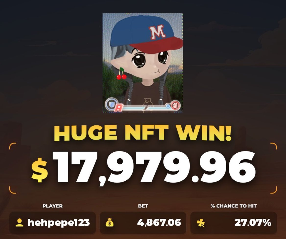 How about winning an #NFT? 🤯🤩

#casino #gambling #win #luck #token #gaming #onlinecasino #crypto
