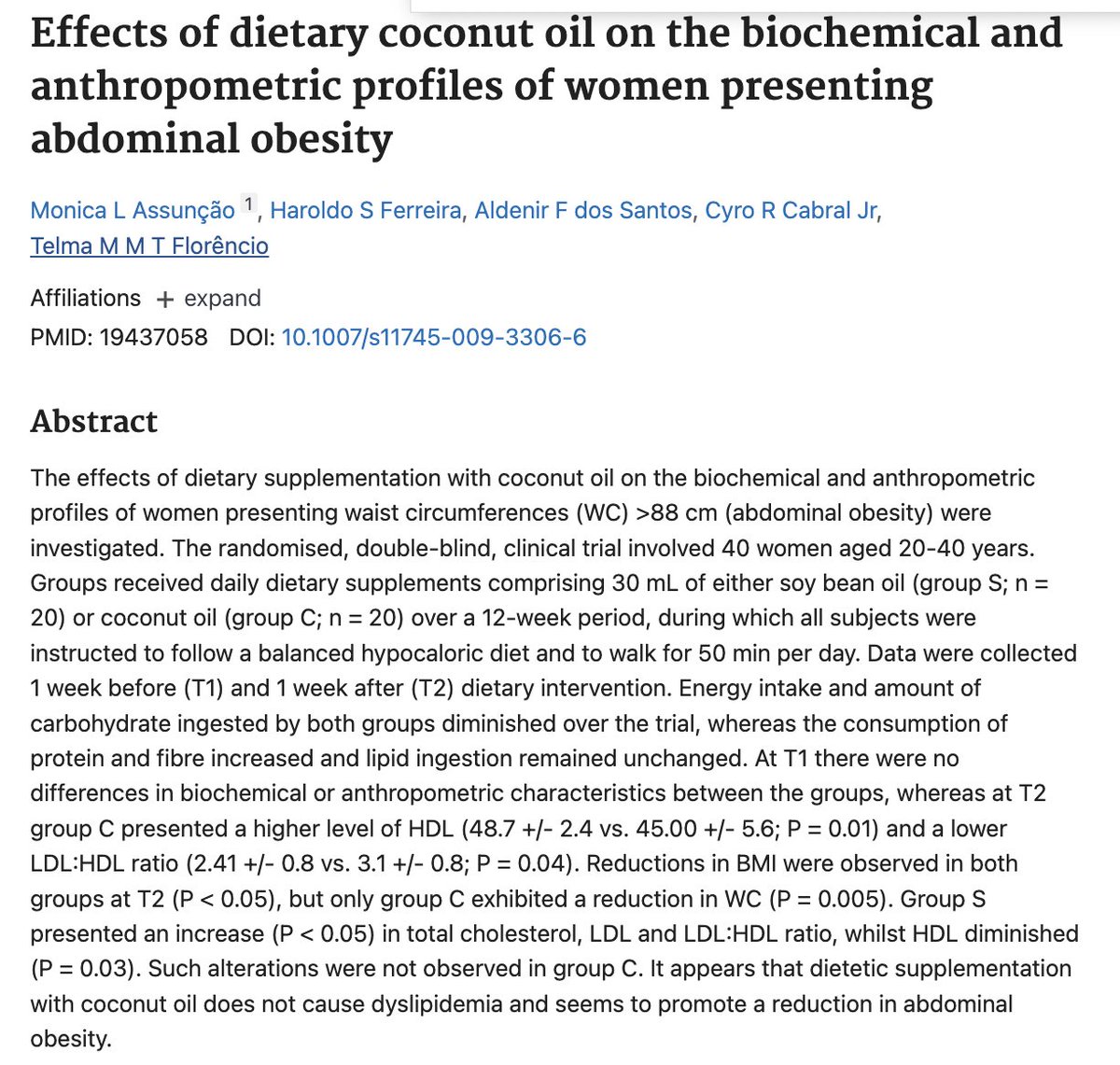 consuming coconut oil reduces abdominal obesity and waist circumference in both of these studies

incredible superfood