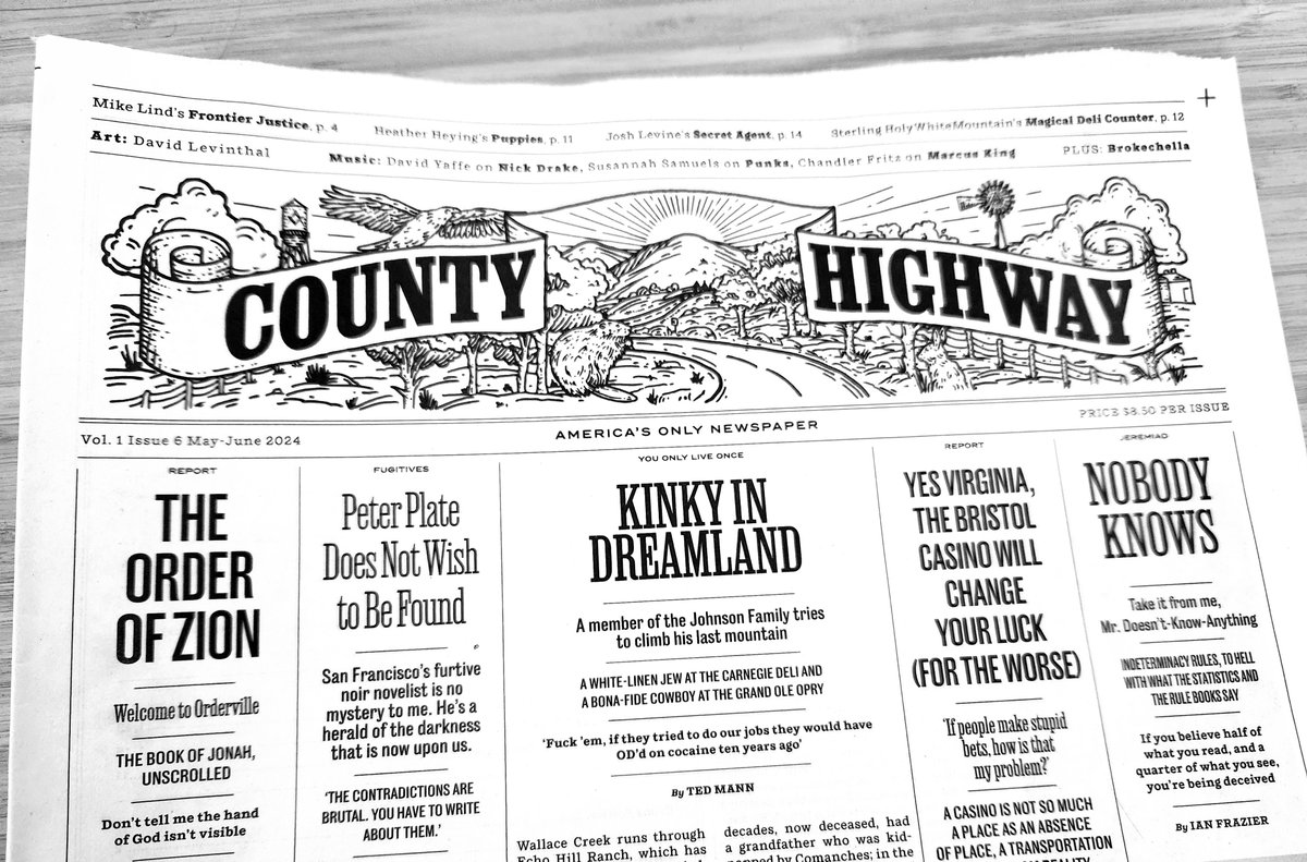 Terrific new issue. You should be reading @countyhwy.