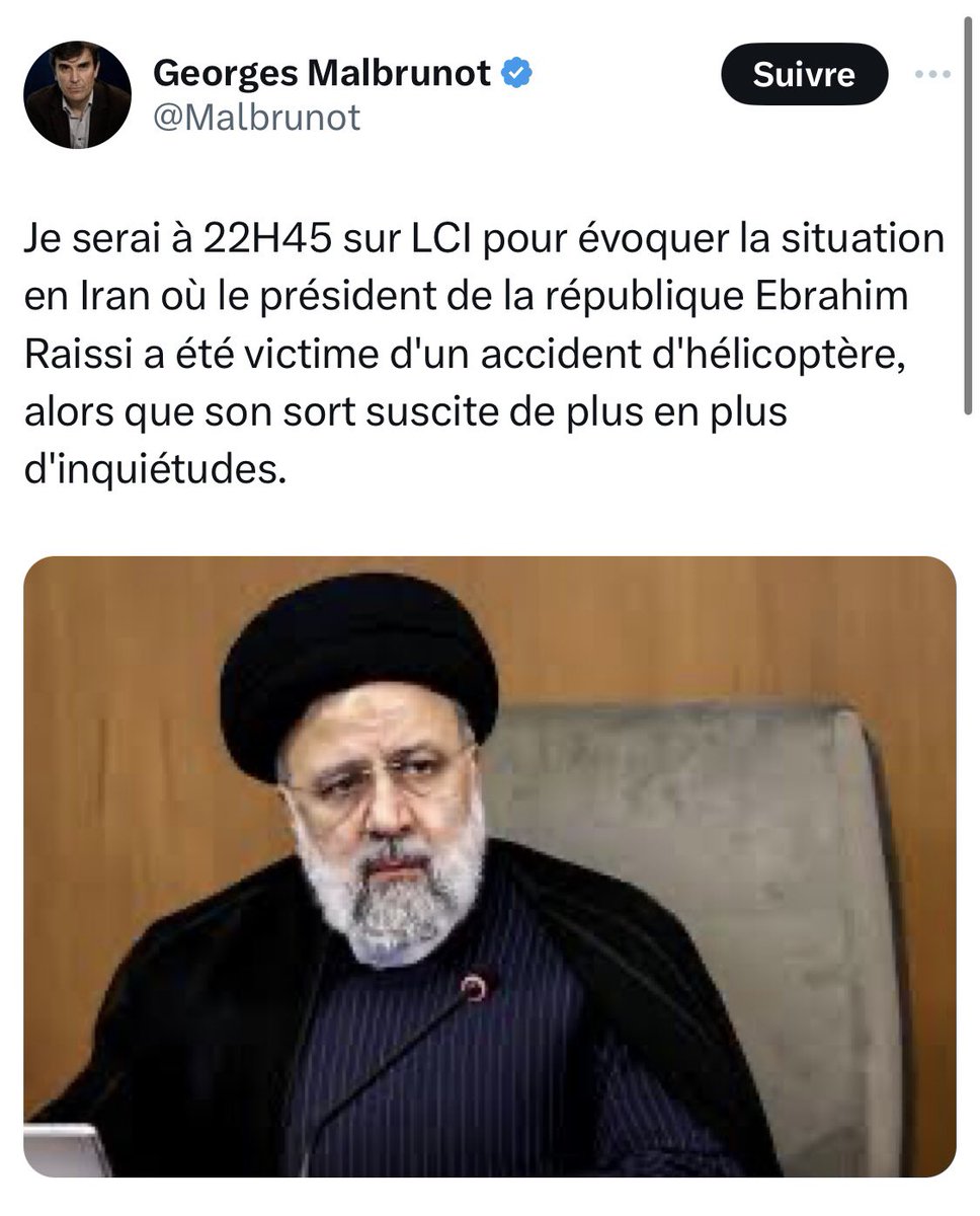 Disparition du président en Iran: feux d’artifice [de joie] en Iran, “inquiétudes” sur le plateau de @LCI ..?