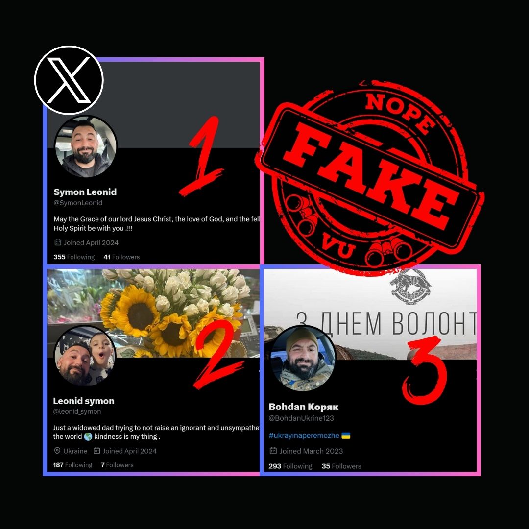 #vu #scamalert #FakeCollection
⚠️These profiles ALL IMPERSONATE the same ✅ REAL SOLDIER 
instagram.com/leonid_ostalts…  ⚠️  

1. 
❌ Symon Leonid
aka SymonLeonid
x.com/SymonLeonid
ID Link: x.com/i/user/1783982…
ID: 1783982401514864640
 
2.
❌ Leonid symon
aka leonid_symon