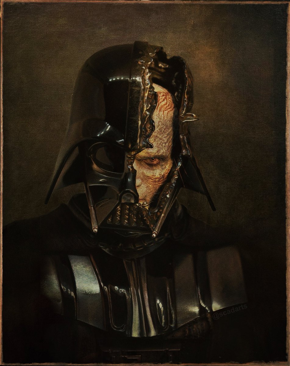 You didn’t kill Anakin Skywalker. I did. Based on the Hot Toys figure and photo by @jasonsoukeras Original was a portrait by Rembrandt Let me know what you think #starwars #darthvader #anakinskywalker #starwarsart @starwars