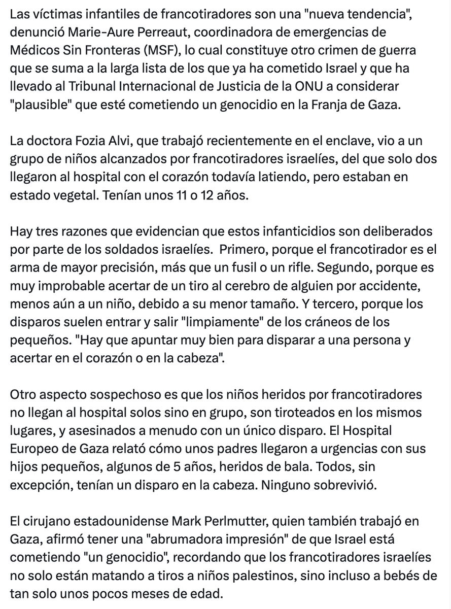 Javier Bauluz (@javierbauluz) on Twitter photo "Los francotiradores apuntan específicamente a los niños y en la cabeza" dice <a href="/MSF_Espana/">Médicos Sin Fronteras</a> en #Gaza "Los francotiradores apuntan específicamente a los niños y en la cabeza" dice <a href="/MSF_Espana/">Médicos Sin Fronteras</a> en #Gaza