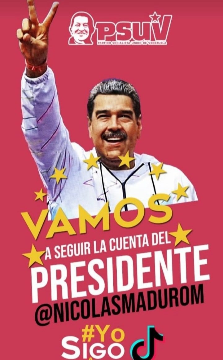 Sigamos al presidente <a href="/NicolasMaduro/">Nicolás Maduro</a> y rompamos el bloqueo comunicacional.#NoMasBloqueo