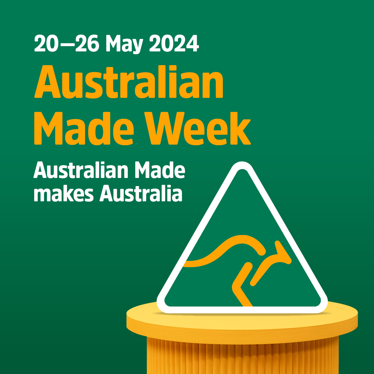 Happy Australian Made Week! 💚💛

Make sure to show your support for Aussie makers and growers this week, and use the hashtags #AustralianMadeWeek to spread the word!

Because Australian Made makes Australia.

australianmadeweek.com.au