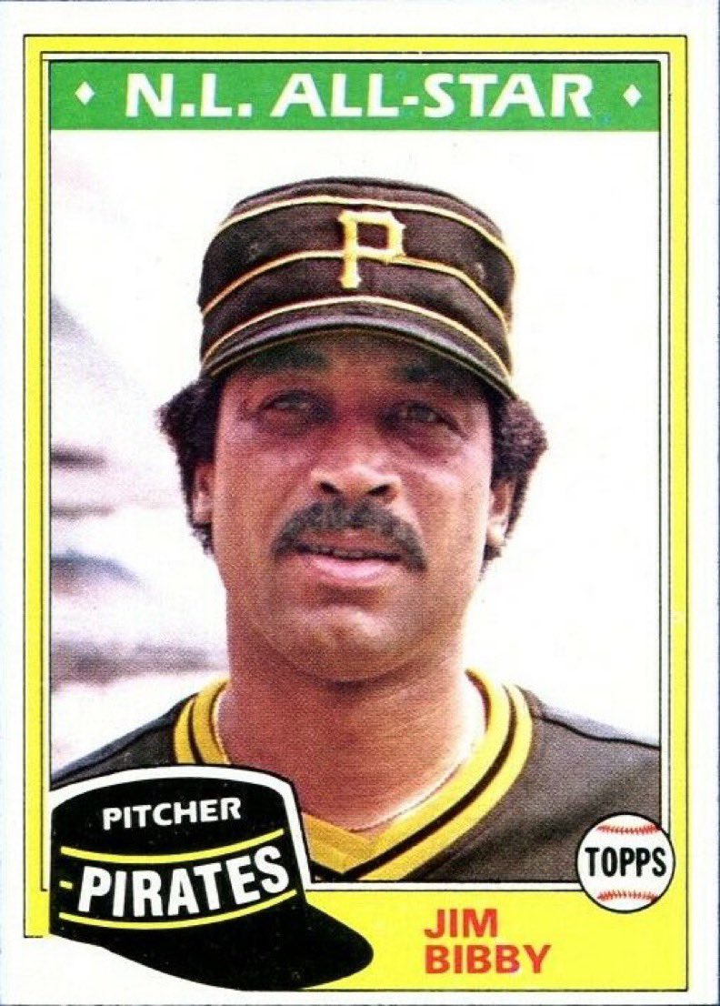 5/19/1981: On this date in 1981, Pittsburgh #Pirates pitcher Jim Bibby gave up a leadoff single to Terry Harper of the Atlanta #Braves, then retired the next 27 batters for a 5-0 one-hitter. At the plate, Bibby had two doubles and an RBI. #MLB #OTD #BaseballOTD #LetsGoBucs