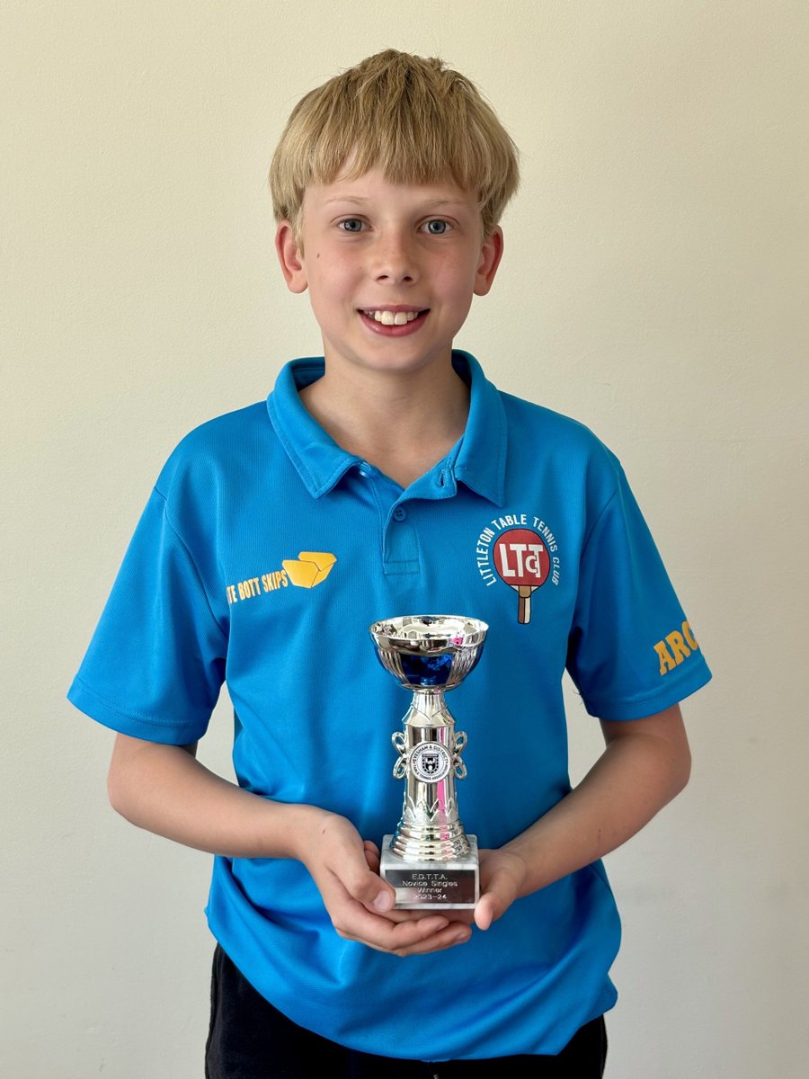 A big 'well done' to Archer P, in 6 Castle, who won the novice singles category at the Evesham & District Table Tennis Association Championships this weekend. #proudschool