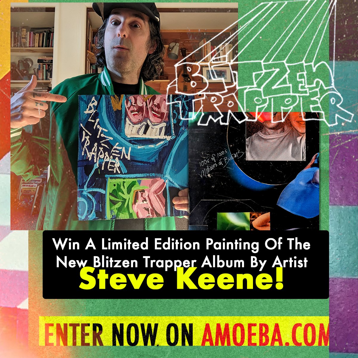 Legendary artist Steve Keene has hand-painted some limited edition art pieces of the cover of @BlitzenTrapper's new album '100's of 1000's, Millions of Billions' and we’re excited to give away one of these very special paintings! 🎨 Enter to win here: bit.ly/3WFb4ql