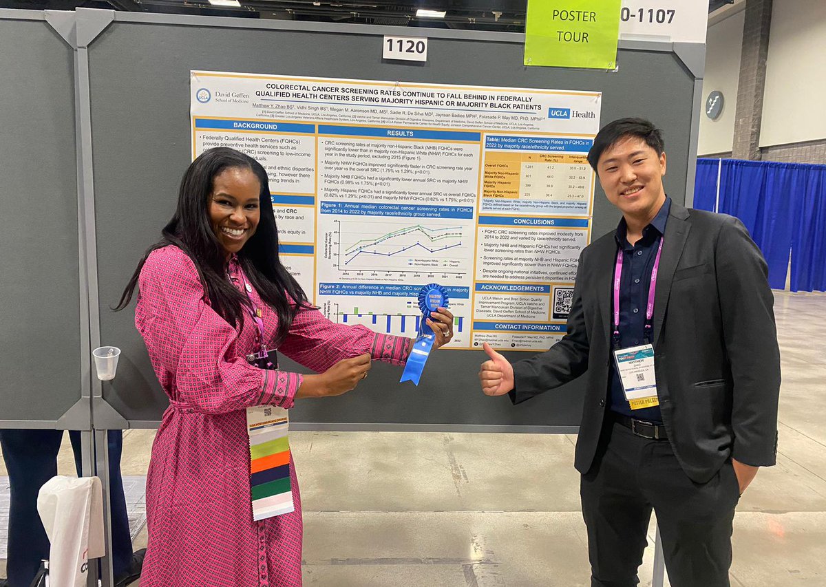 Fola May, MD PhD (@drfolamay) on Twitter photo First two days of poster presentations from #MayLabUCLA at #DDW2024.
Congratulations to <a href="/amarachi_erondu/">Amarachi Erondu, MD, MS</a> <a href="/AnthonyMyint/">Anthony Myint</a> <a href="/MatthewYZhao/">Matthew Zhao</a> and for your fantastic abstracts and presentations! Additional kudos to <a href="/MatthewYZhao/">Matthew Zhao</a> for his poster award!
<a href="/AmerGastroAssn/">American Gastroenterological Association (AGA)</a> <a href="/DDWMeeting/">Digestive Disease Week</a> First two days of poster presentations from #MayLabUCLA at #DDW2024.
Congratulations to <a href="/amarachi_erondu/">Amarachi Erondu, MD, MS</a> <a href="/AnthonyMyint/">Anthony Myint</a> <a href="/MatthewYZhao/">Matthew Zhao</a> and for your fantastic abstracts and presentations! Additional kudos to <a href="/MatthewYZhao/">Matthew Zhao</a> for his poster award!
<a href="/AmerGastroAssn/">American Gastroenterological Association (AGA)</a> <a href="/DDWMeeting/">Digestive Disease Week</a>