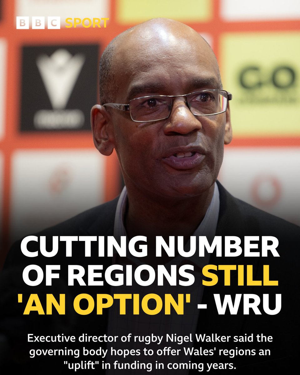 The WRU has revealed cutting the number of regions from four to three is still a possibility. #BBCRugby
