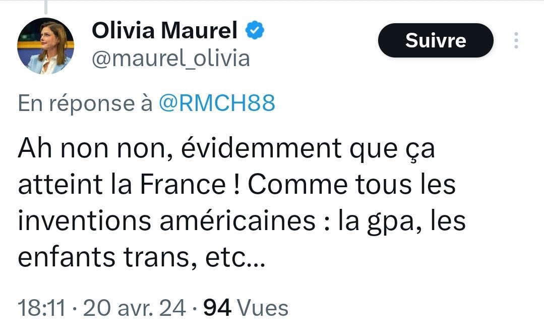 La ministre de l’Égalité s’affiche avec Olivia Maurel selon qui 'les femmes trans sont des hommes' et les enfants trans une 'invention américaine'. @auroreberge, vous avez affirmé soutenir les personnes trans : que valent vos paroles face à ces actes ? #transphobie #lgbtiphobies