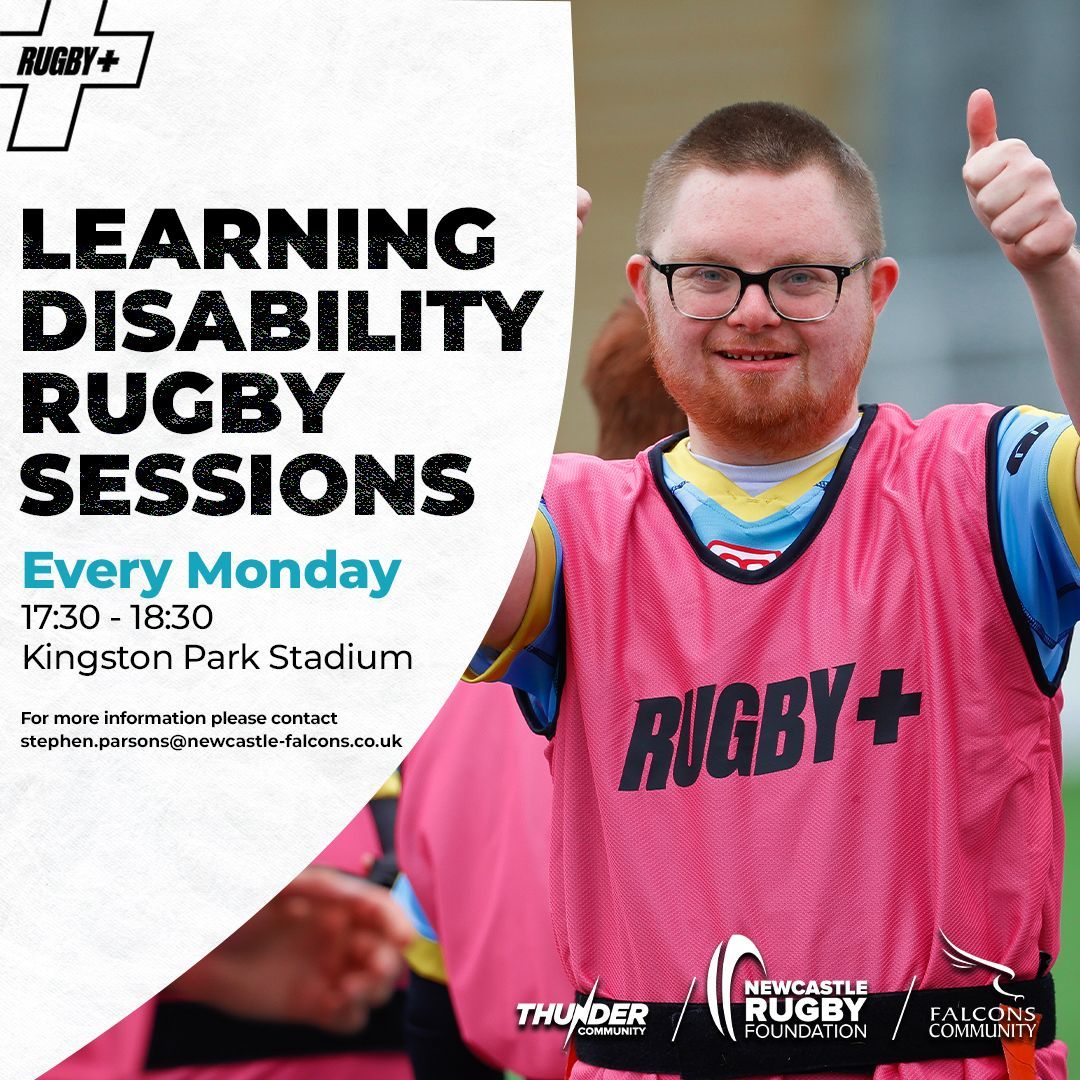 𝗟𝗲𝗮𝗿𝗻𝗶𝗻𝗴 𝗗𝗶𝘀𝗮𝗯𝗶𝗹𝗶𝘁𝘆 𝗥𝘂𝗴𝗯𝘆 𝗦𝗲𝘀𝘀𝗶𝗼𝗻𝘀

Training is back on Monday evening! 🤩

Everyone is welcome, no experience required!

For more information about these sessions please contact stephen.parsons@newcastle-falcons.co.uk

#growskills #raiseinvolvement
