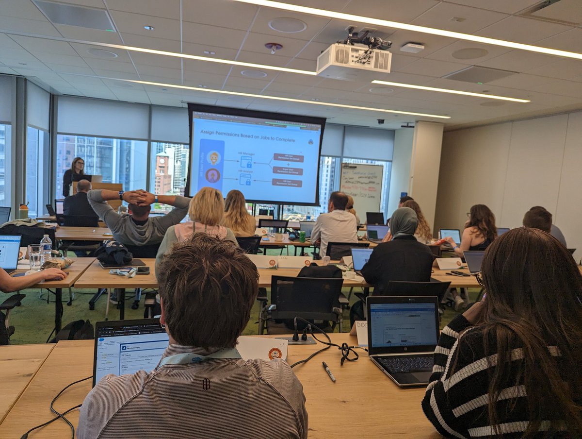 Love seeing all of our Awesome Admins learning at the first day of the Connections  #TrailheadBotcamp!  We have a packed house learning all about Security and Access today!