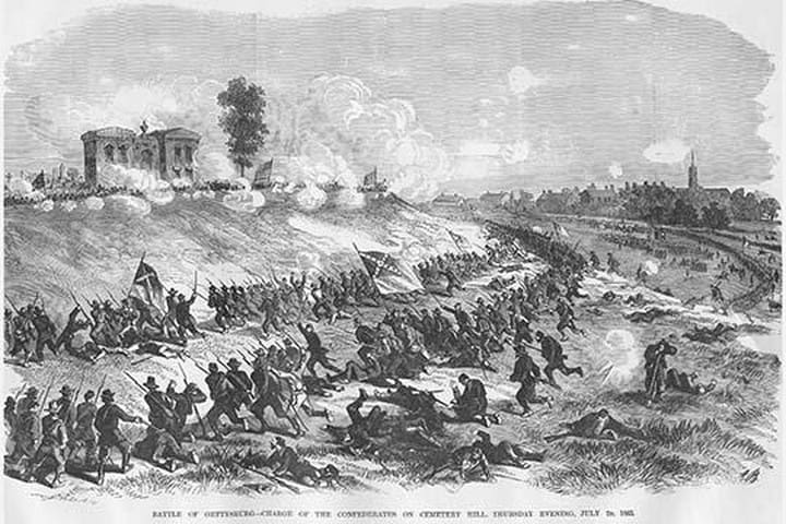Battle Of Gettysburg At Cemetery Hill By Frank Leslie - Posters and prints on paper or canvas by standard digital or deluxe giclee printing. LEARN MORE---> vintageimageshop.com/battle-of-gett…
#BattleOfGettysburg #CemeteryHill #FrankLeslie #CivilWar #HistoricalArt #WarArt #AmericanHistory