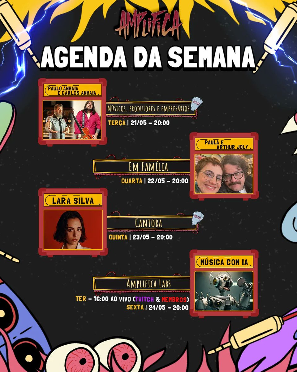 CanalAmplifica's tweet image. AGENDA DA SEMANA 🚀🤘