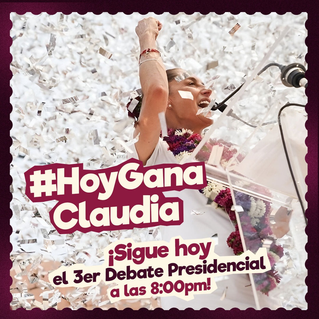#HoyGanaClaudia
#ClaudiaSheinbaumPresidenta