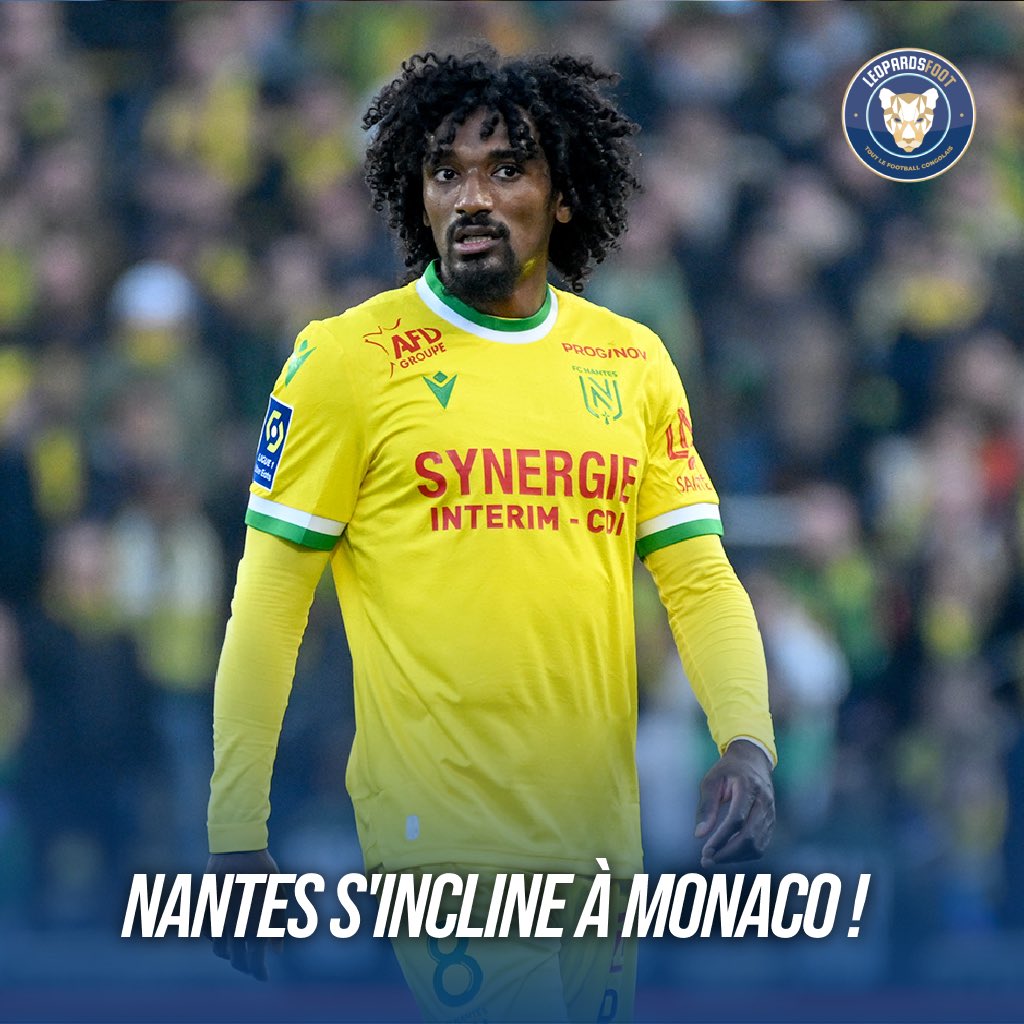 🐆 Moutoussamy et Nantes s’inclinent à Monaco ! Soirée compliquée pour le FC Nantes qui perd son dernier match de la saison face aux Monégasques ( 4-0). Les Canariens finissent 14es de Ligue 1 avec 33 points. Samuel Moutoussamy a disputé l’intégralité de partie. 👉🏿 En fin