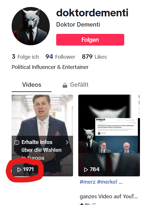 Da @KrahMax auf TikTok ja eingeschränkt ist, übernehmen wir das Ganze jetzt. #machbarmitKrah Wie machen wir das? 1. Ein Video von Maximilian Krah /sonstiges AfD-Video herunterladen 2. Leicht verändern (Schnitte setzen oder in meinem Fall reichten auch 2 kleine Einblendungen im