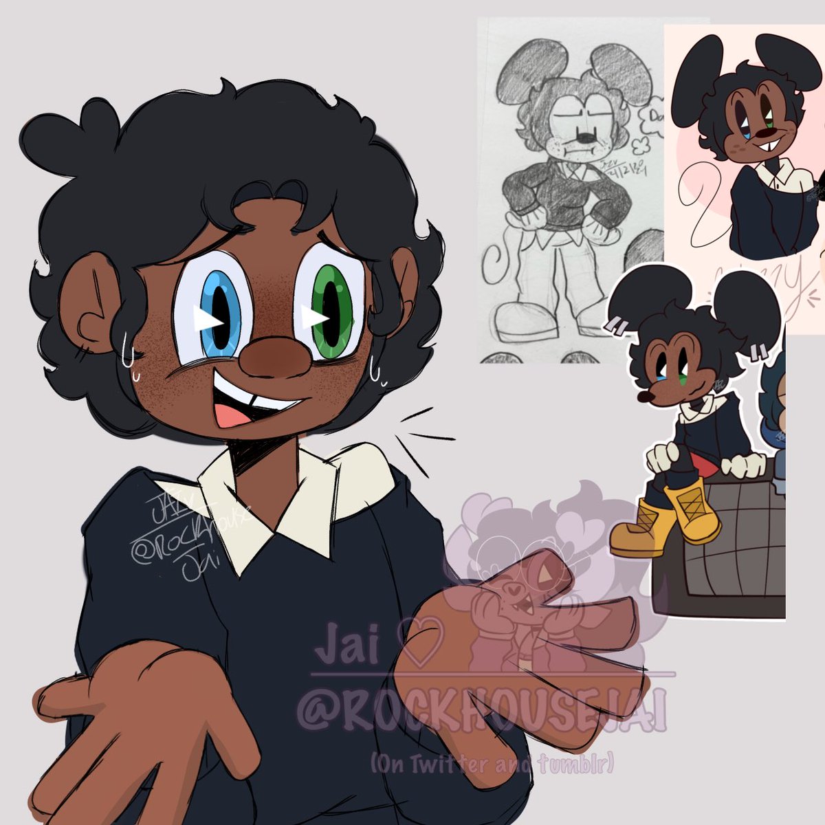 A funfact about my design for Mickey is that I based him off of my human design for him :) -#MickeyMouse