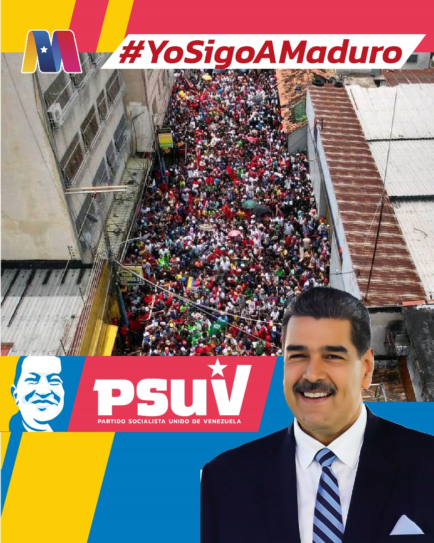 PartidoPSUV's tweet photo. ���Los factores de la derecha nacional e internacional controlan las redes y si el Presidente (Maduro) saca alguna información inmediatamente sus algoritmos comienzan a frenar la difusión de esa información, de alguna manera, y multiplican las que a ellos les interesa (…) hacen lo que les conviene, y son capaces de convertir a los victimarios en víctimas. Las redes sociales a los asesinos los convierten en unos santos niños”. @dcabellor

#YoSigoAMaduro