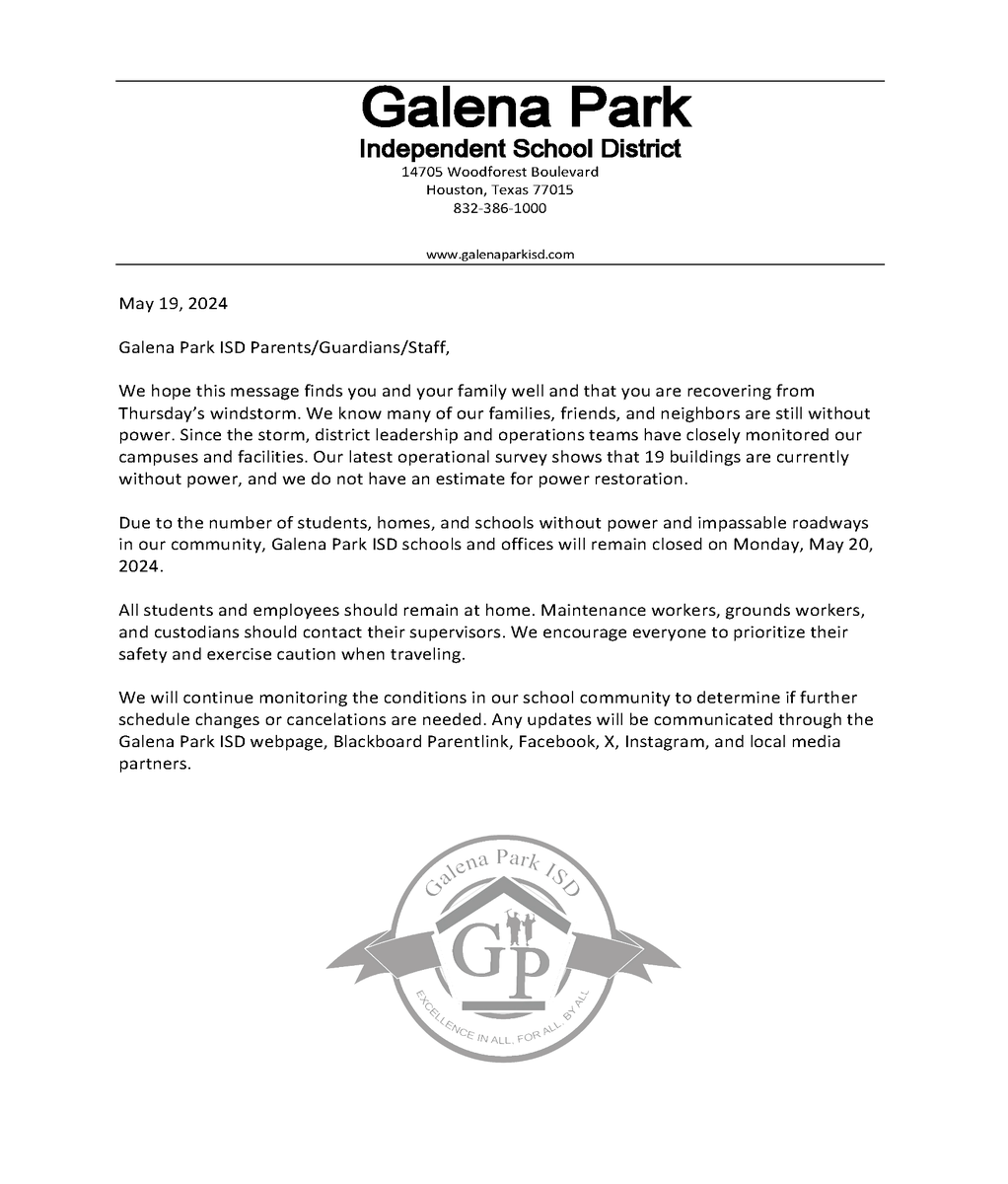 Galena Park ISD tweet media