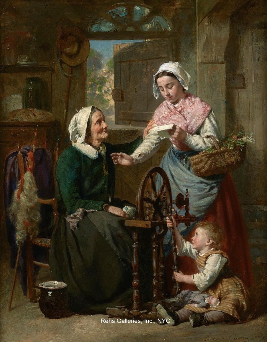 Good news (1869) by Pierre Jean Edmond Castan (1817-1892) French painter Oil on panel