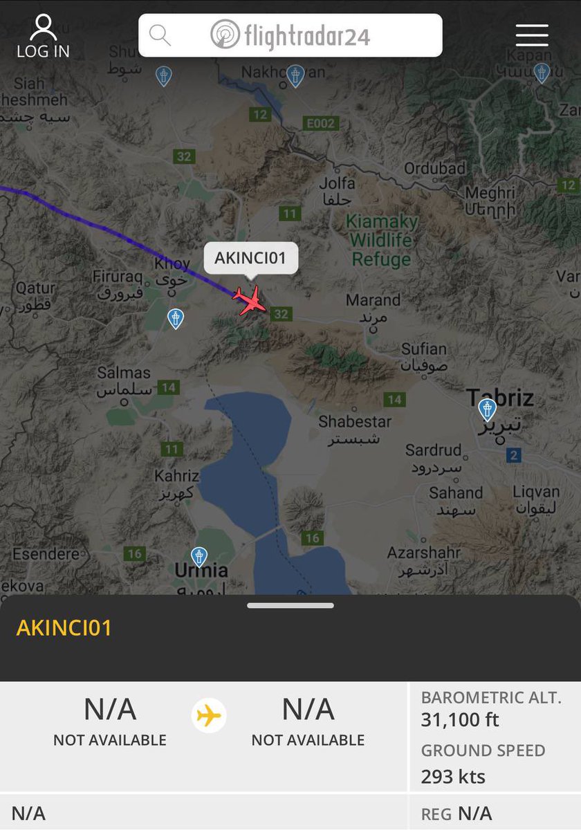 İran Cumhurbaşkanı Reisi’yi arama kurtarma operasyonuna giden AKINCI İran topraklarına girdi. Şu an Flightradar’da izlenmede 1. sırada.