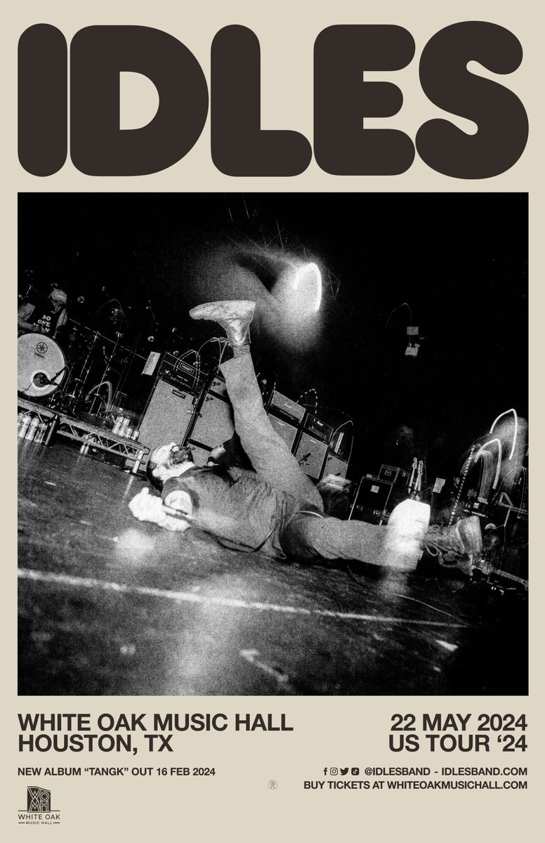 cactus_music's tweet photo. New week, new shows coming through town this week! Head to our Instagram page to win tickets to see @Idlesband on Wednesday May 22nd, at @WhiteOakMH with special guest @Ganserband! Winner also wins a limited midnight edition of their new album #Tangk! #loveisthefing https://t.co/5BXuTq8w3T
