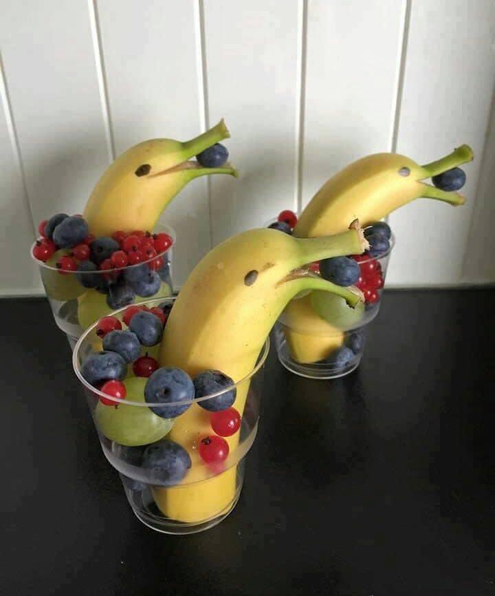 ❤️❤️❤️ . Yep, I’m back in the kitchen being creative…not! 😂 . #banana #dolphins #kitchenmagic