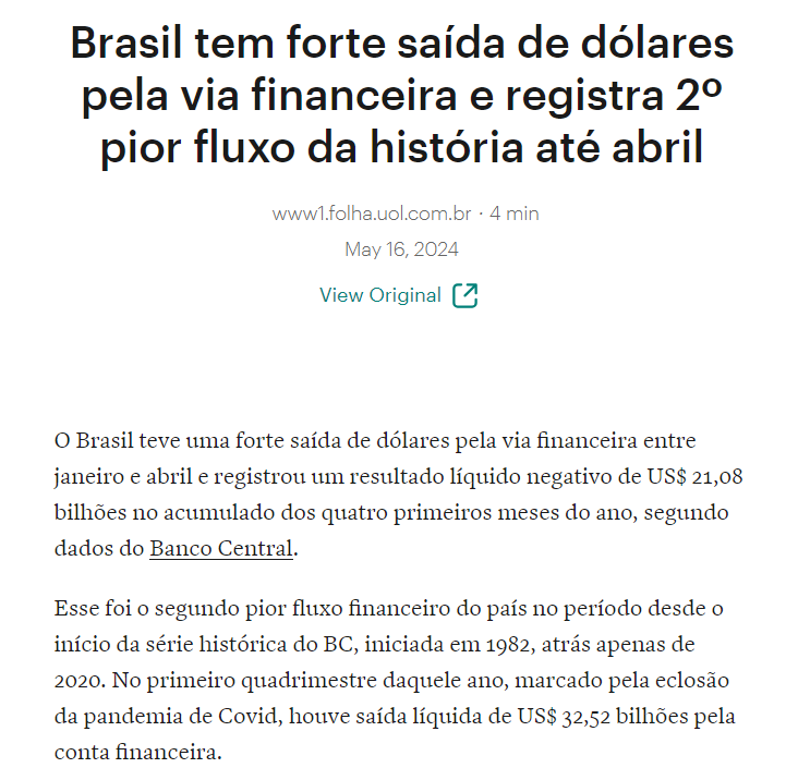 O investimento está fugindo do Brasil FAZUELY