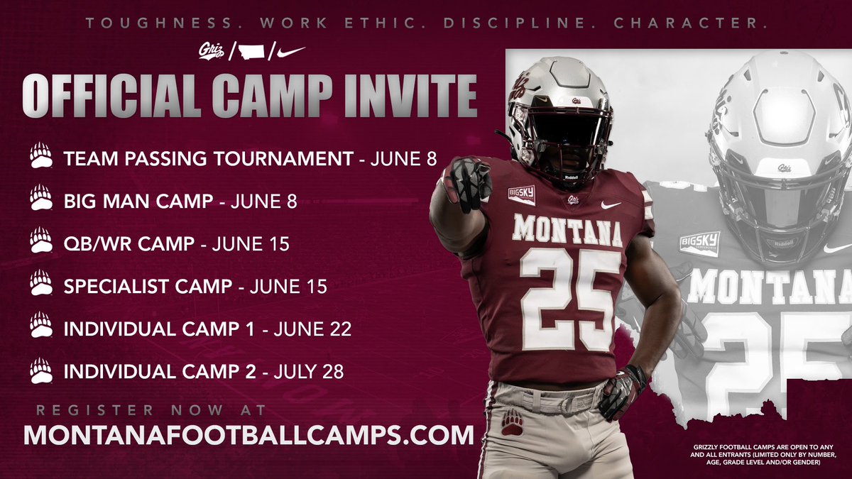 Thanks <a href="/pawlakjoe/">Joe Pawlak</a> <a href="/MontanaGrizFB/">Montana Griz Football</a> for the camp invite ! <a href="/RecruitTonkaFB/">Minnetonka FB Recruiting</a>