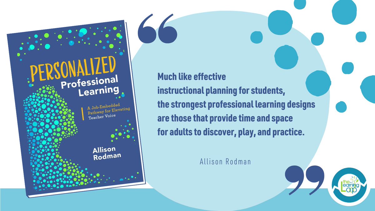 Share some ways you provide time and space for adult learners to explore. 📘 Get more ideas here: buff.ly/3S4bxj0 #professionallearning #personalizedPL #PD #professionaldevelopment