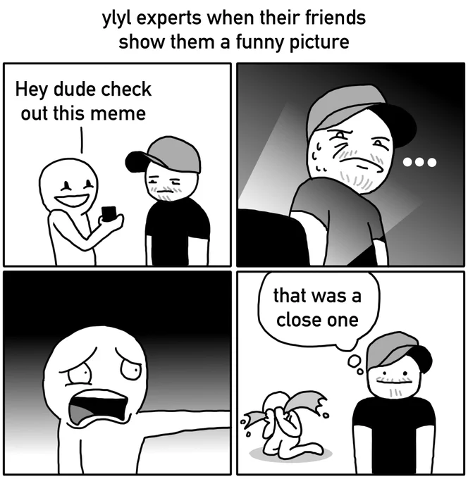You laugh you lose experts when their friends show them a funny picture. 