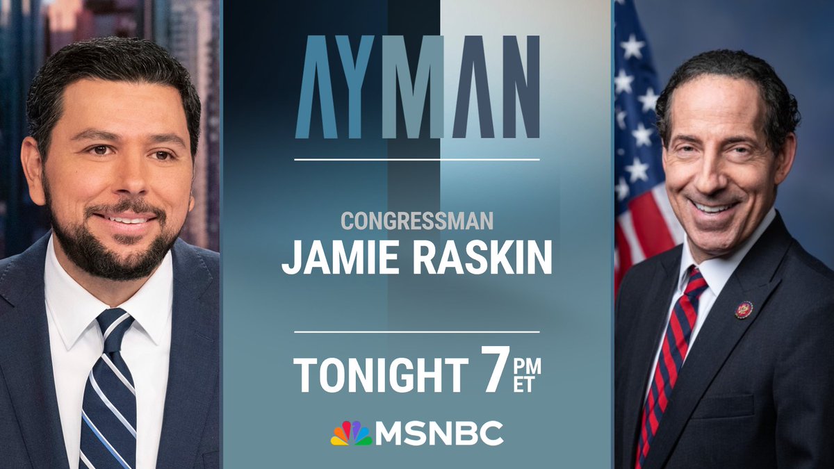 TONIGHT ON AYMAN: Supreme Court scandal... the U.S. flag used as a political symbol at Justice Alito's home. Why are we still living in the shadow of the 2020 election? @RepRaskin joins @AymanM to discuss.