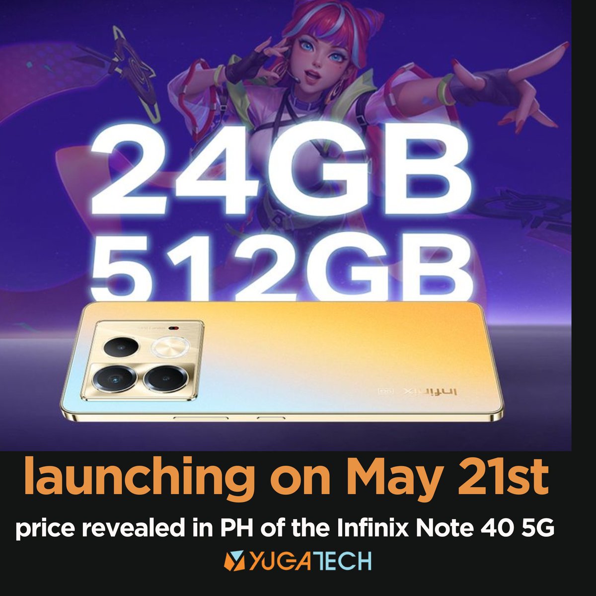 yugatech's tweet image. U betta watchn out!!!

#infinixNote #infinix #Note40 #yugatech #tech