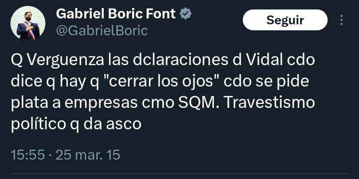Caplevi1540's tweet photo. Que chistoso leer a progrelandia llorando porque Kast le dijo a Boric que era "travesti político", no fueron las mismas palabras que usó Boric para tratar a Francisco Vidal? O tienen memoria selectiva?

O se les olvida también cuando acusaron a Piñera de violador de DDHH? https://t.co/prCiacEDgL