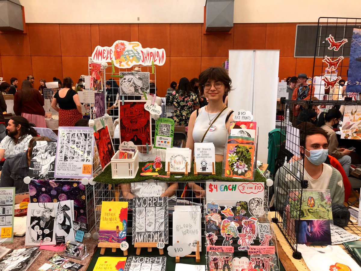 Come by Amelie Shypilova’s (@ amesketches on IG) table H11 in the gym - don’t miss An Asexual Guide to Minion Procreation, a comic that may change your life