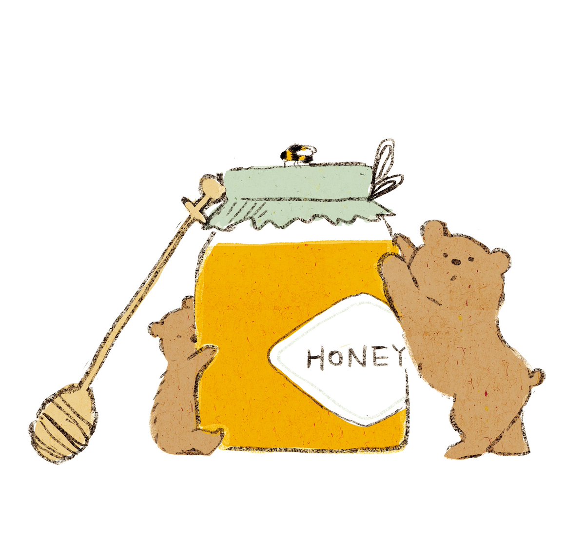 「#世界ミツバチの日 」|ももろ　4／20発売絵本「パンダのパクパクきせつのごはん」のイラスト
