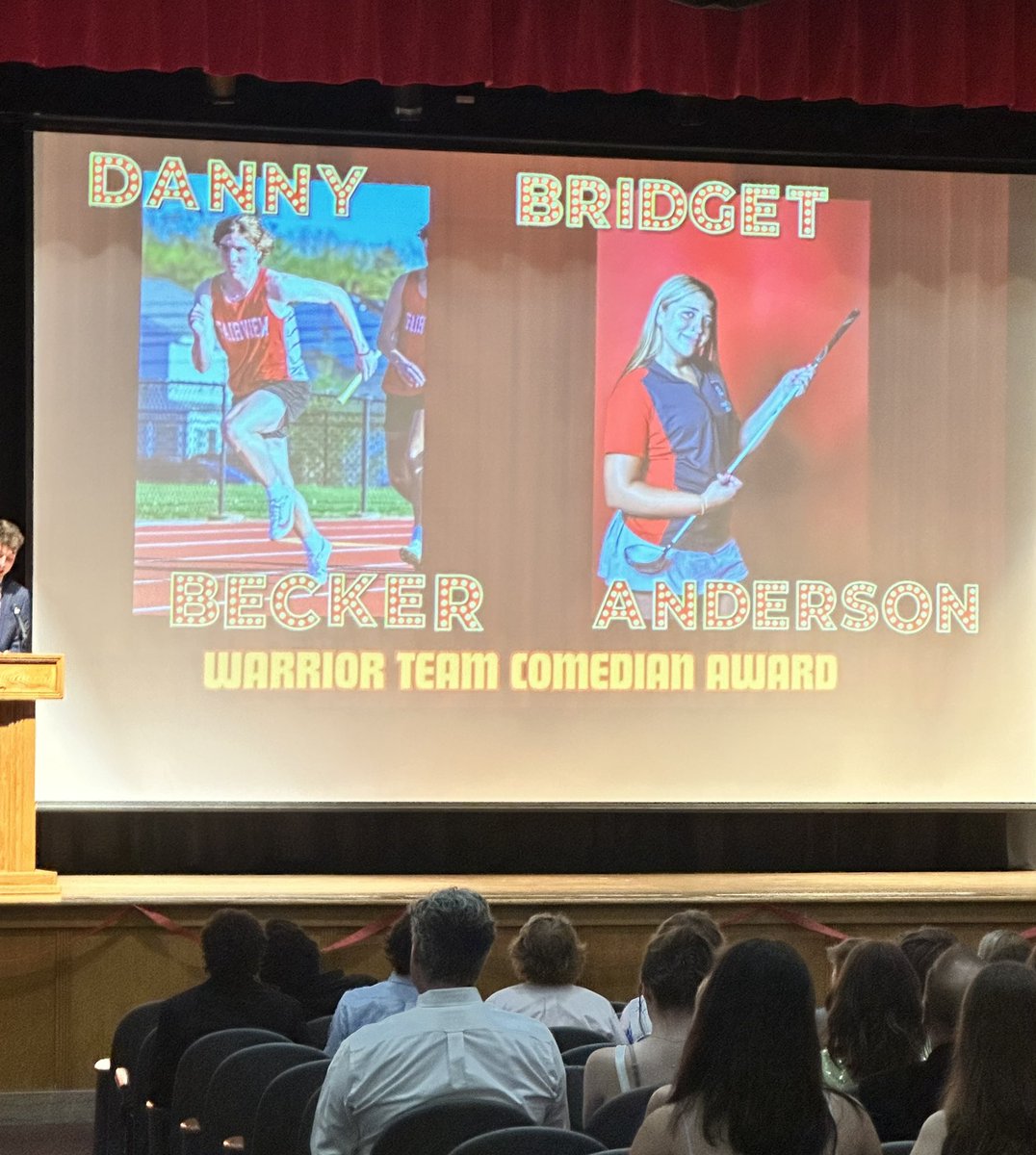 eca32076's tweet image. First Annual Scarlet &amp;amp; Graymie Athletic Awards. Bridget Anderson won the team comedian for Golf Award. Kelly Anderson was nominated for Team Spirit award for golf and presented a few awards. This was so much fun. Looking forward to next year! Thank you @FPWarriorSports well done!