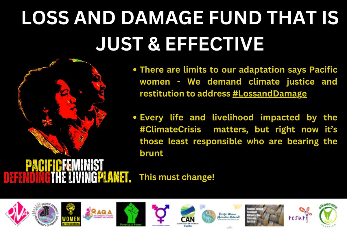 Rising sea levels have contaminated the groundwater, and have aﬀected agriculture and water sources. The changes in rainfall pattern have resulted in prolonged dry seasons leading to extreme water shortage. #PacificFeministDefendingTheLivingPlanet #FeministsForTheLivingPlanet