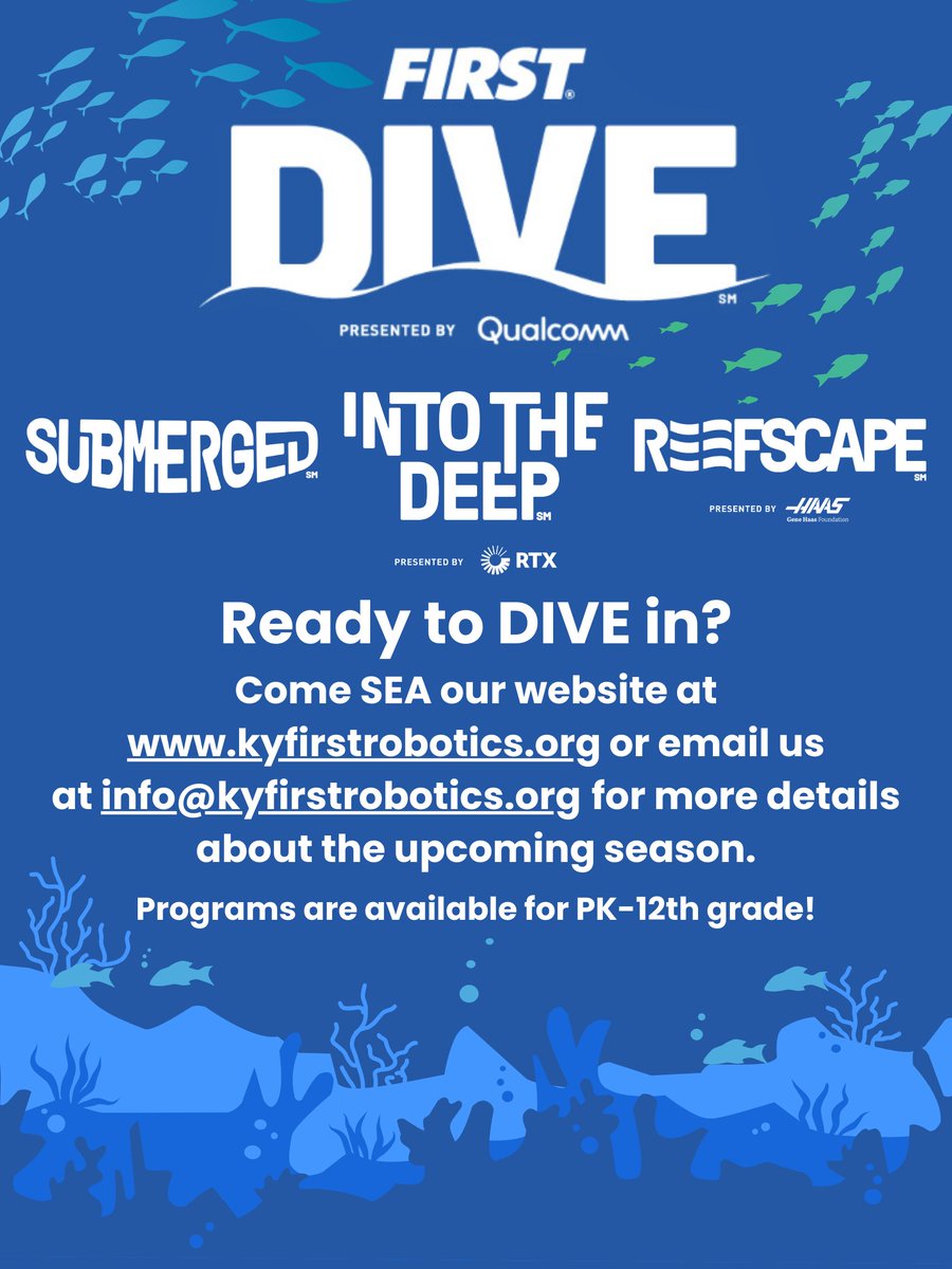 Registration is now open for next season!  Returning teams can register via their dashboard at firstinspires.org   New teams, please reach out to us for more information!