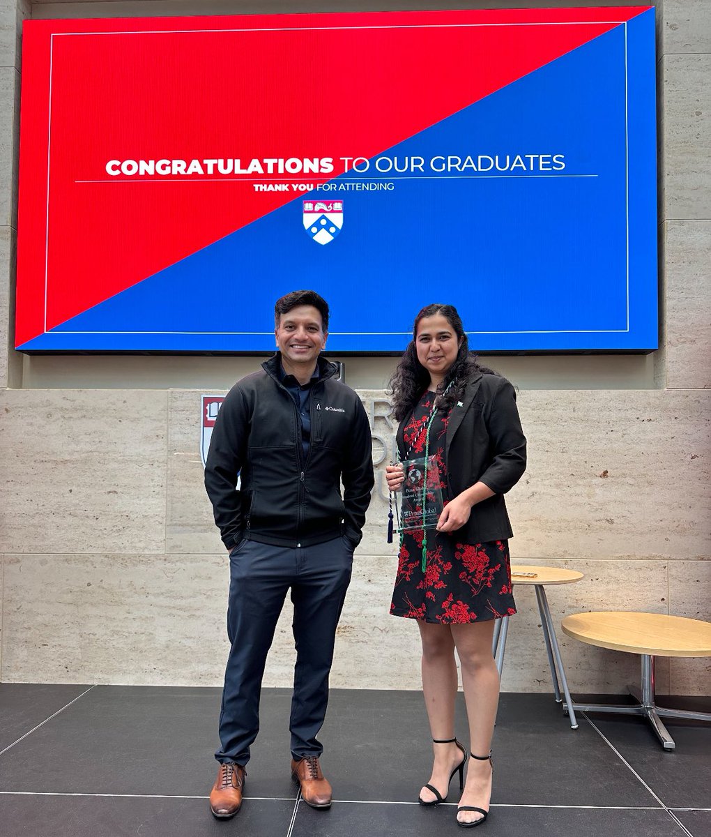Congratulations to Aishwarya Pawar! Winner of the 2024 Penn Global Student Citizenship Award. @isss_penn @PennMedicine @CAMBUpenn @pennbgs @ParalkarLab @PennCBP