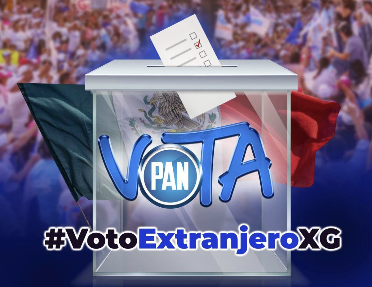 ¡Ya inició el voto electrónico para miles de mexican@s que viven en el extranjero!

Participa y #VotaPAN.

#DiputacionMigrante
#ElCambioViene
#DiputadoMigrante 
#MexicanosEnElExterior 
#VotoExtranjero 
#VotoChilango 
#Elecciones2024